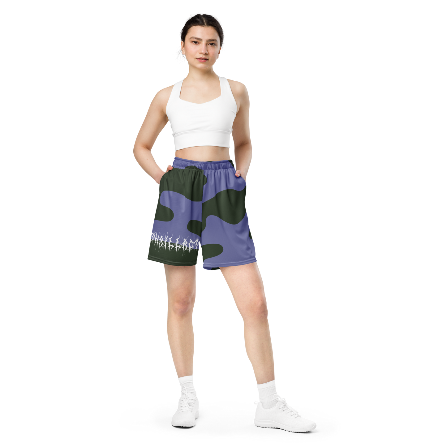 Purple Patch Mesh Shorts