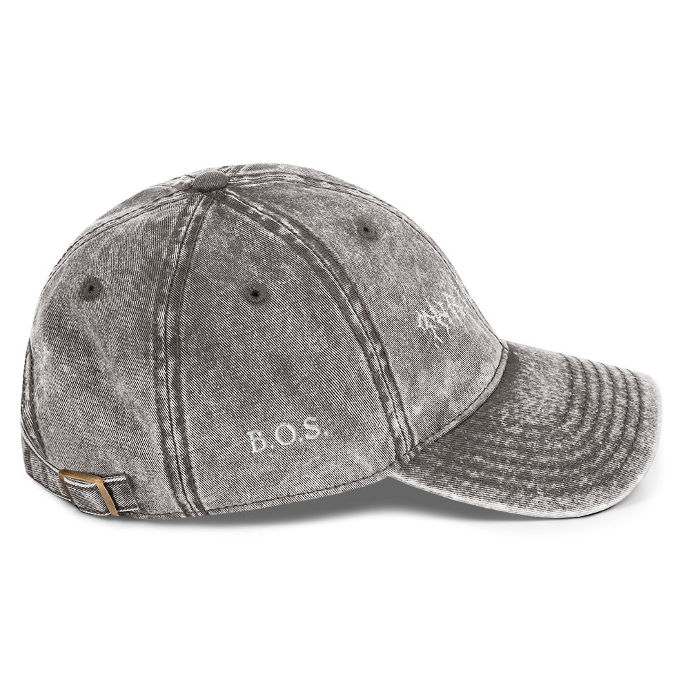 "B.O.S." Vintage Twill Cap